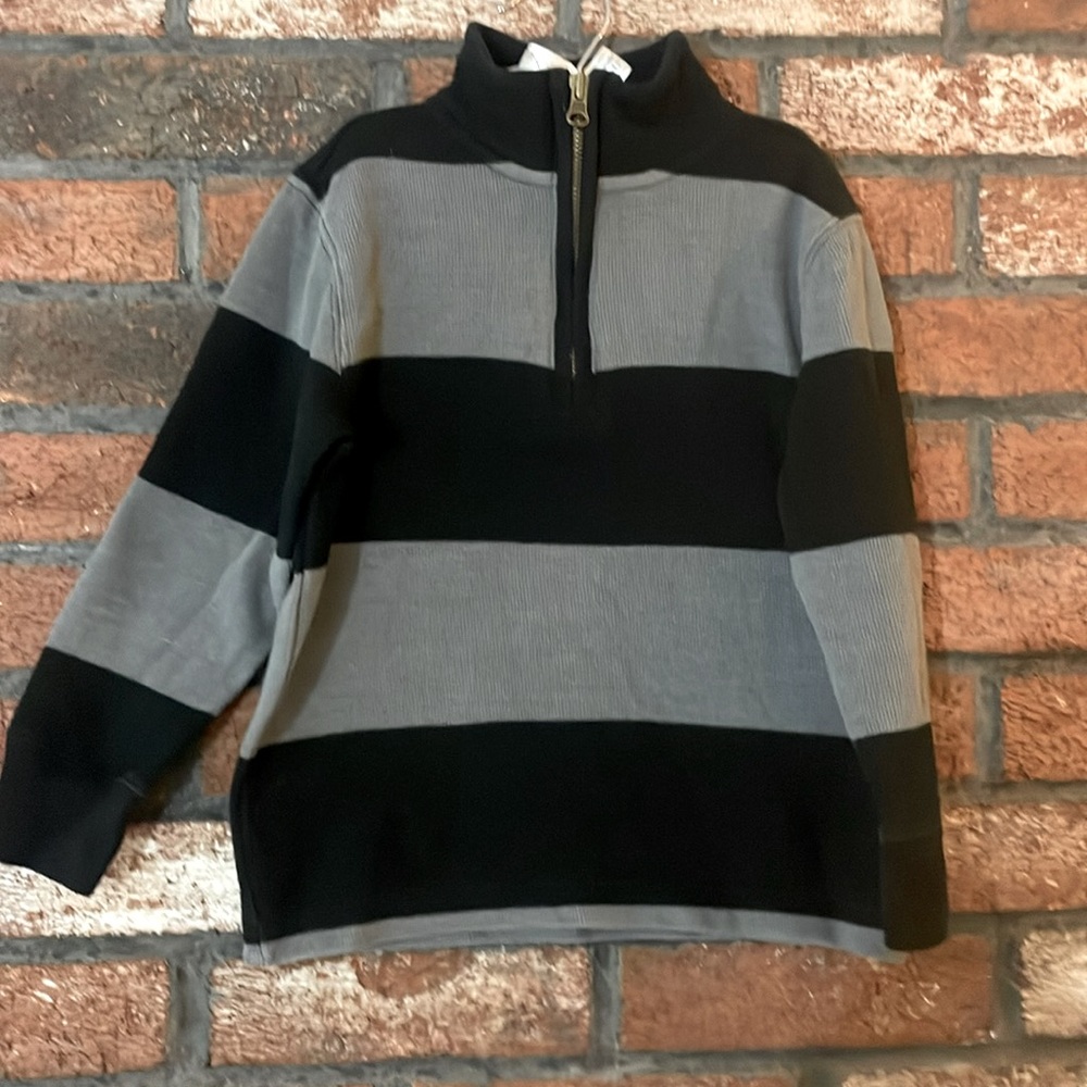Black and grey striped Gapkids pullover